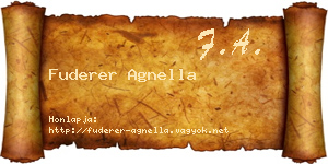 Fuderer Agnella névjegykártya